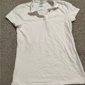 Women's Hollister White Polo Shirt
